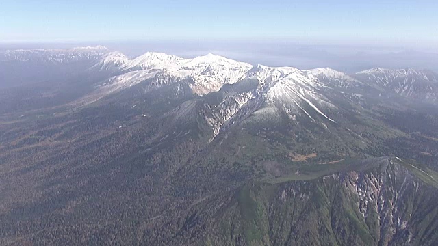 空中，日本北海道十胜山视频素材