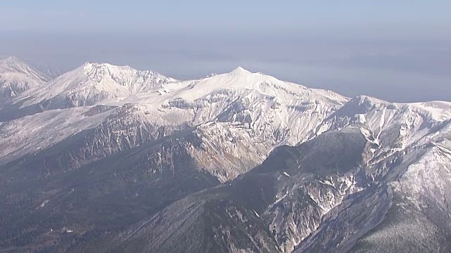 空中，日本北海道十胜山视频素材