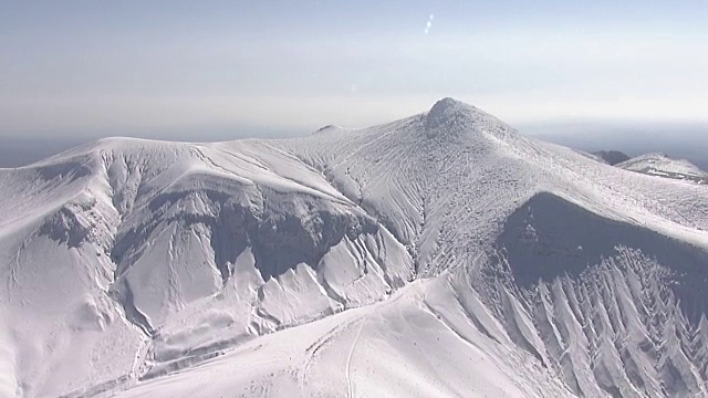 空中，日本北海道十胜山视频素材