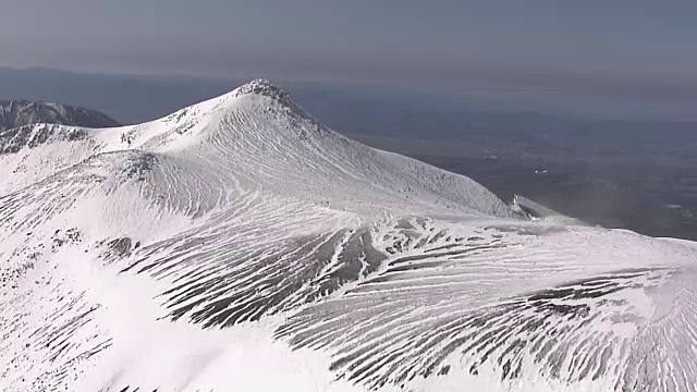 空中，日本北海道十胜山视频素材