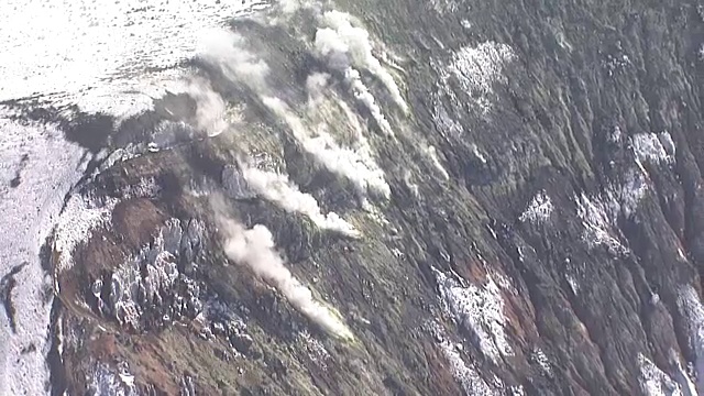 空中，日本北海道十胜山视频素材