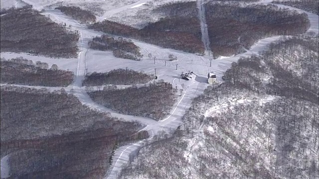 AERIAL，神乐滑雪场，新泻，日本视频素材