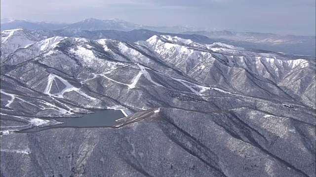 AERIAL，神乐滑雪场，新泻，日本视频素材