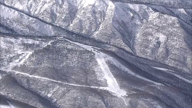 AERIAL，神乐滑雪场，新泻，日本视频素材