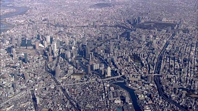 日本大阪市航拍视频素材