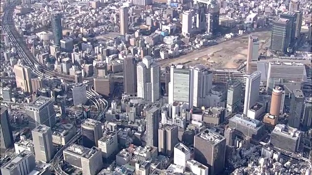 日本大阪市航拍视频素材