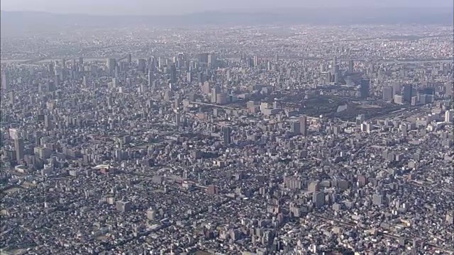 日本大阪市航拍视频素材