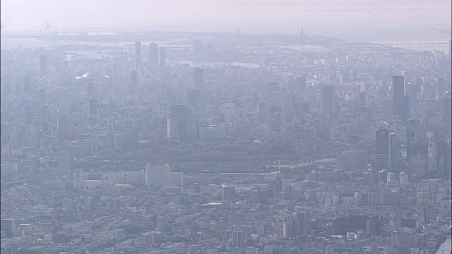 日本大阪市航拍视频素材