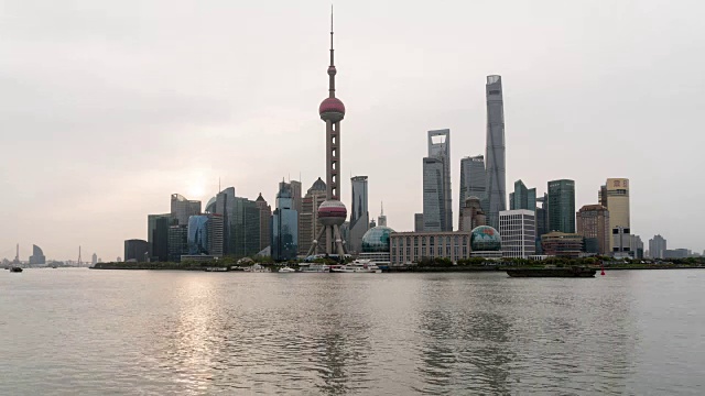 Time Lapse Shanghai Skyline /上海，中国视频素材