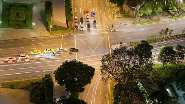 繁忙的十字路口新加坡时光流逝视频素材