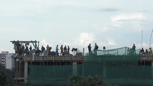 内罗毕的建筑工程，特写视频素材