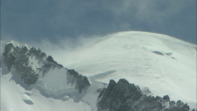 勃朗峰的顶峰视频素材