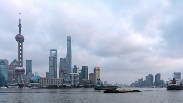 Time Lapse Shanghai Skyline /上海，中国视频素材