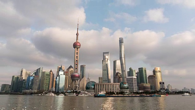 Time Lapse Shanghai Skyline /上海，中国视频素材