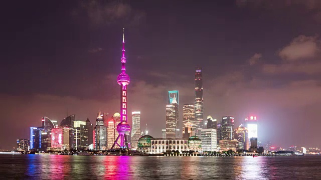 Time Lapse Shanghai Skyline /上海，中国视频素材