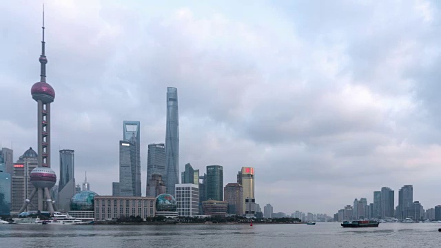 Time Lapse Shanghai Skyline /上海，中国视频素材