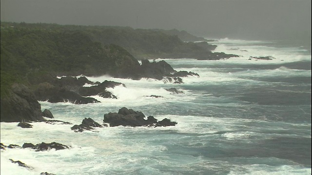 屋久的海岸线。视频素材