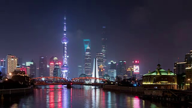 Time Lapse Shanghai Skyline /上海，中国视频素材