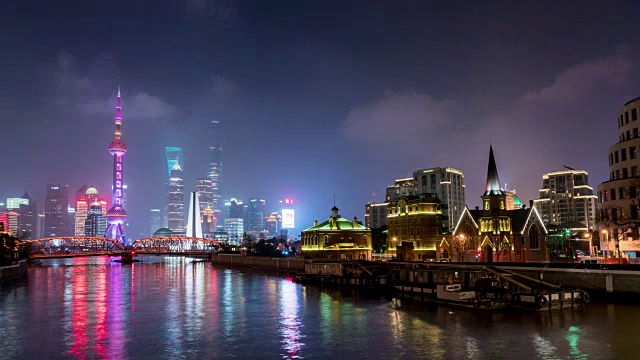 Time Lapse Shanghai Skyline /上海，中国视频素材