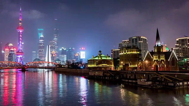 Time Lapse Shanghai Skyline /上海，中国视频素材