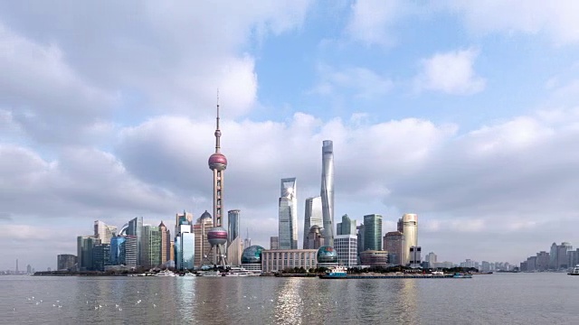 Time Lapse Shanghai Skyline /上海，中国视频素材