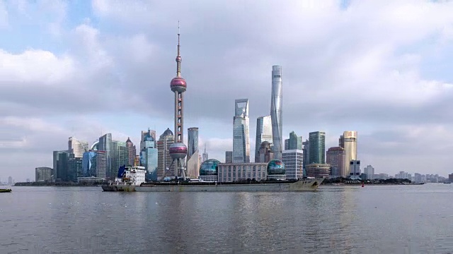 Time Lapse Shanghai Skyline /上海，中国视频素材