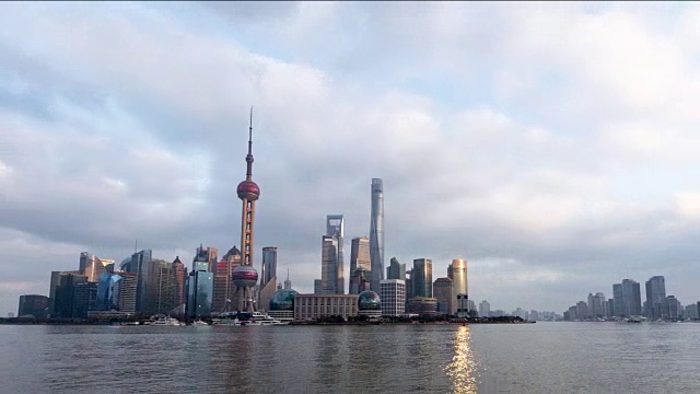 Time Lapse Shanghai Skyline /上海，中国视频素材