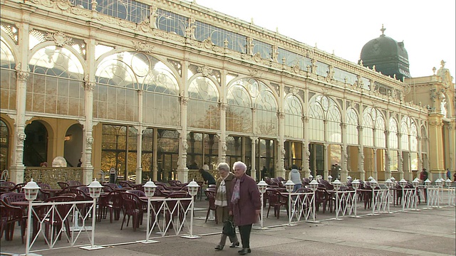 Marianske Lazne(德语Marienbad)，捷克共和国视频素材