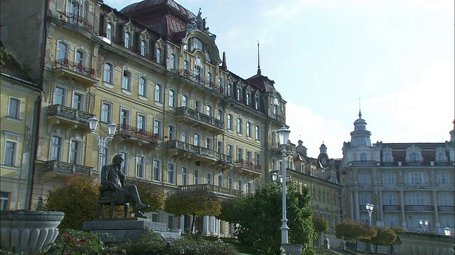 Marianske Lazne(德语Marienbad)，捷克共和国视频素材