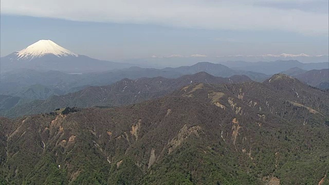 高空，Tanzawa山和富士山，日本视频素材