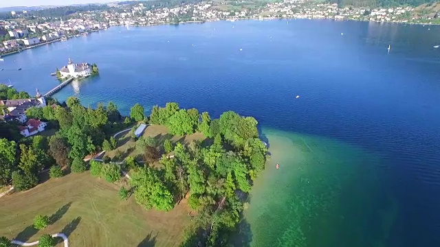 空中，美丽的奥地利风景，特朗西格蒙登视频素材