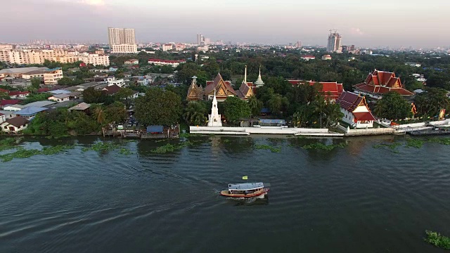 泰国曼谷附近的koh kred岛鸟瞰图视频下载