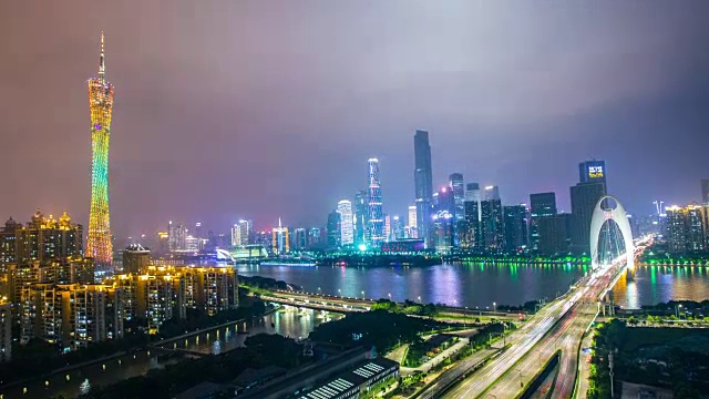 广州CBD夜景视频素材