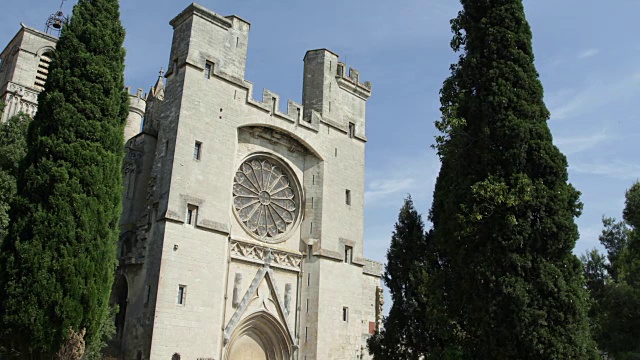 圣纳泽尔大教堂，Hérault，法国视频素材