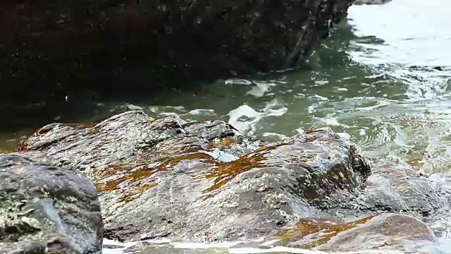 海浪撞击岩石视频下载