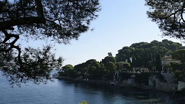 地中海及海岸，圣-让-费拉角，法国里维埃拉视频素材