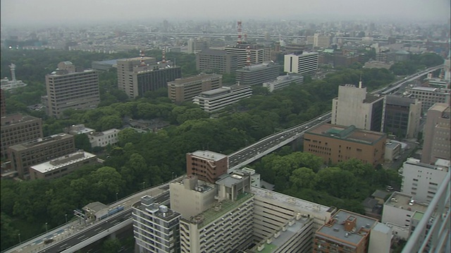 名古屋城堡位于日本名古屋的中央。视频素材