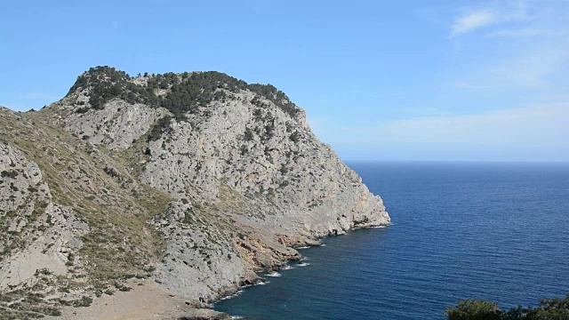 Cala Figuera, Cap Formentor，西班牙，马略卡岛视频素材