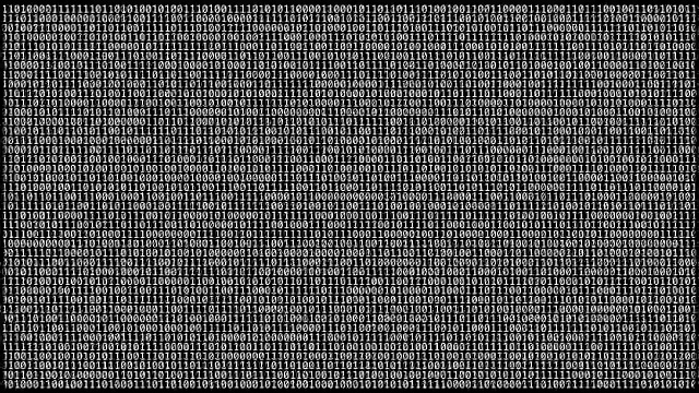 可循环:二进制代码墙视频素材