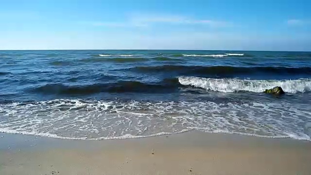 大海，海浪和石头视频素材