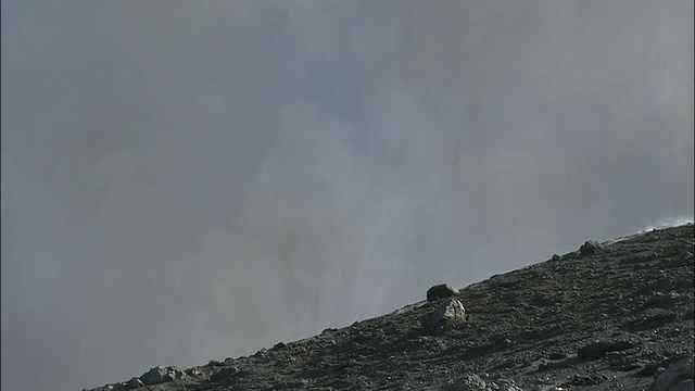 火山烟上升视频素材