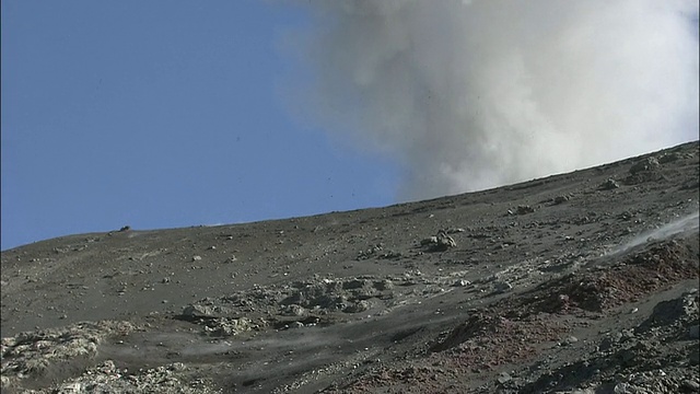 火山烟上升视频素材