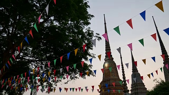 宝塔在寺庙视频素材