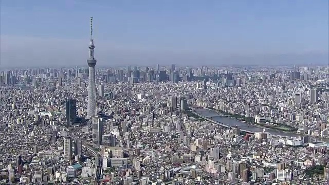 空中，东京天空树视频素材