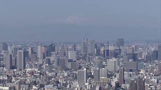 东京，富士山和港口区视频素材