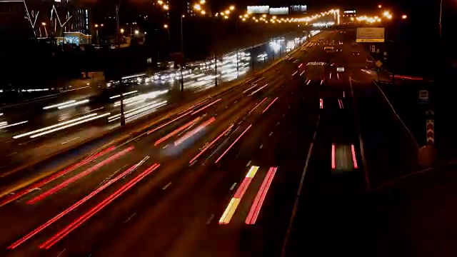 夜间公路延时视频素材