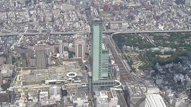 空中，大阪，安野春路周围的城市景观视频素材