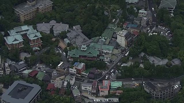 航空，温泉度假村箱根，神奈川，日本视频素材