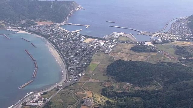 航空，日本鹿儿岛上越岛岛视频素材