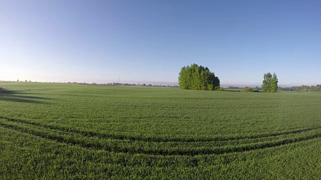 日出在农田里，时光流逝视频素材